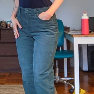American Eagle Corduroy Pants, Green, Size 8